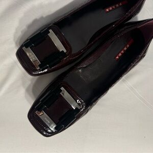 Prada women’s Burgundy flats